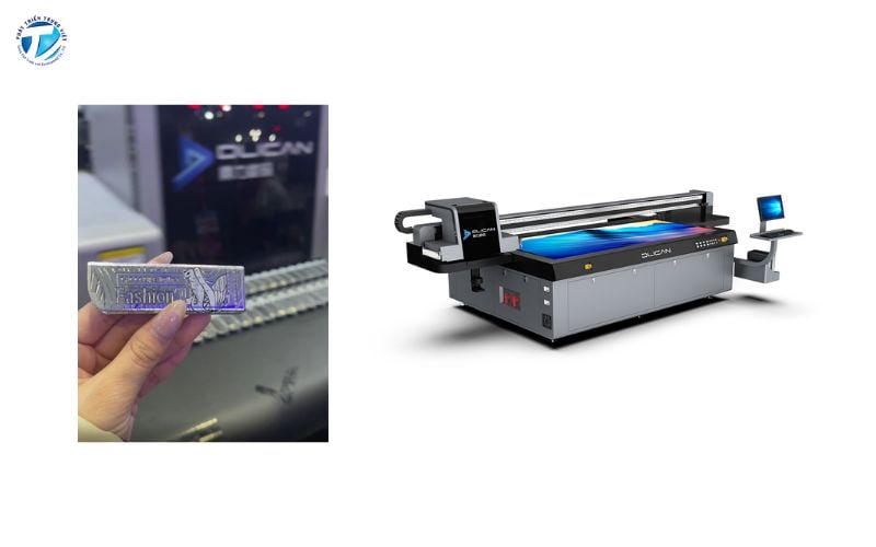 Máy in UV Dlican in sắc nét trên inox và nhiều chất liệu khác